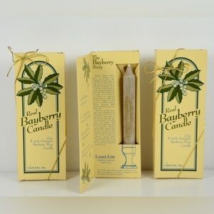 Lumi Light Set of 3 Real Bayberry Taper Candle Sticks